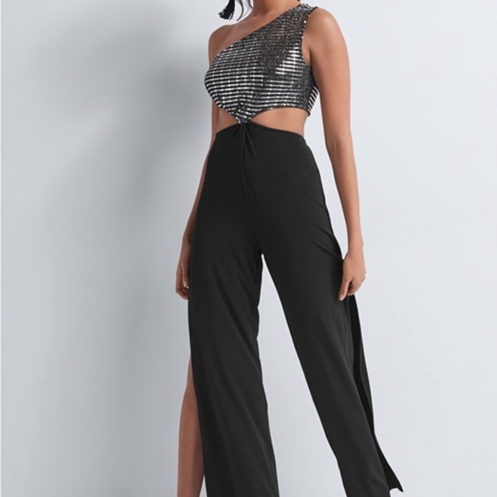 Black and Silver Jumpsuit